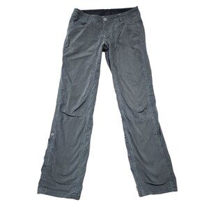 Kühl Womens Gray Convertible Roll-Up Hiking Pants 8 Regular Cotton Nylon Elastan